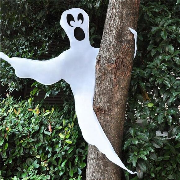 Halloween Tree Wrap Ghost Decoration, Cute Design Decor for Outdoor, Lawn - Picture 7 of 8